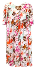 Vintage Go Softly Small Colorful MuuMuu Patio House Dress Kaftan Lounge