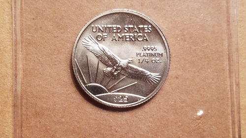 2002 $25 American Platinum Eagle 1/4 ounce Pt coin UNCIRCULATED NICE .25 oz - Picture 4 of 7
