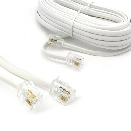 10m RJ11 to RJ11 ADSL Cable BT Broadband Modem DSL Sky Telephone Line Lead Phone