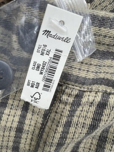 Neu mit Etikett Madewell Herrenshorts XXL 44 6" Schrittlänge bedruckt Hanf Baumwolle flache Vorderseite Chino - Bild 2 von 5