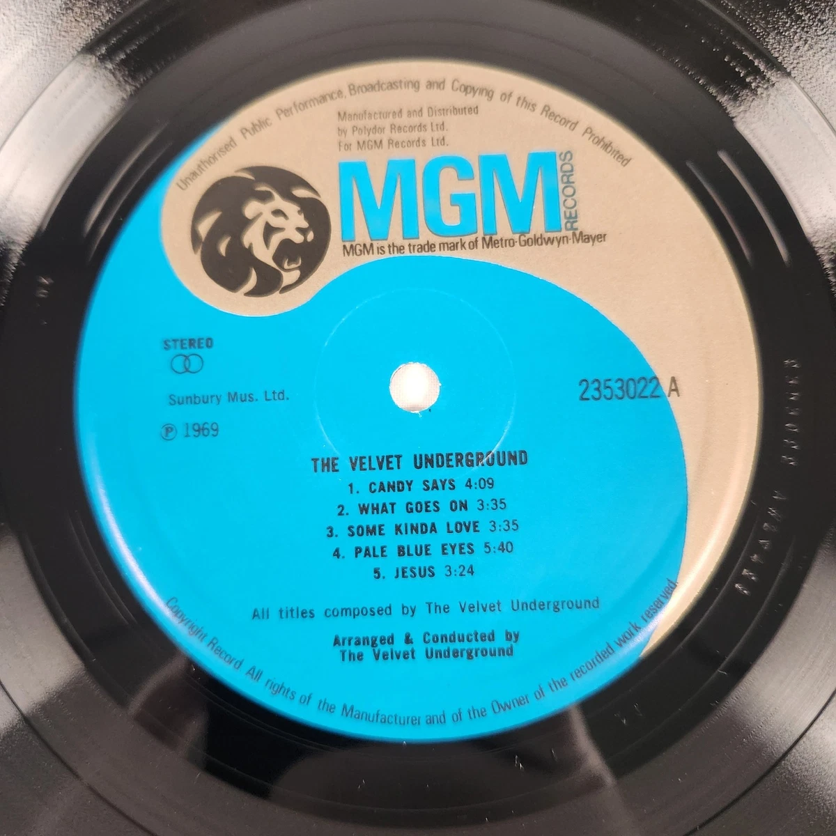 The Velvet Underground LP RECORD MGM Records ‎– 2353 022 VG+