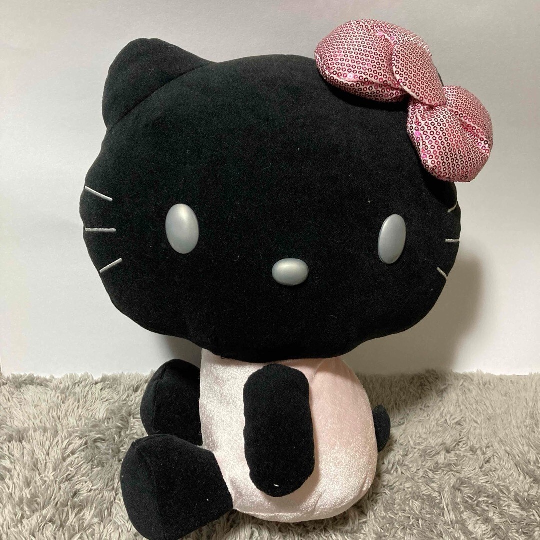Juguete de peluche Hello Kitty Black Kitty súper raro 2013 limitado Sanrio...