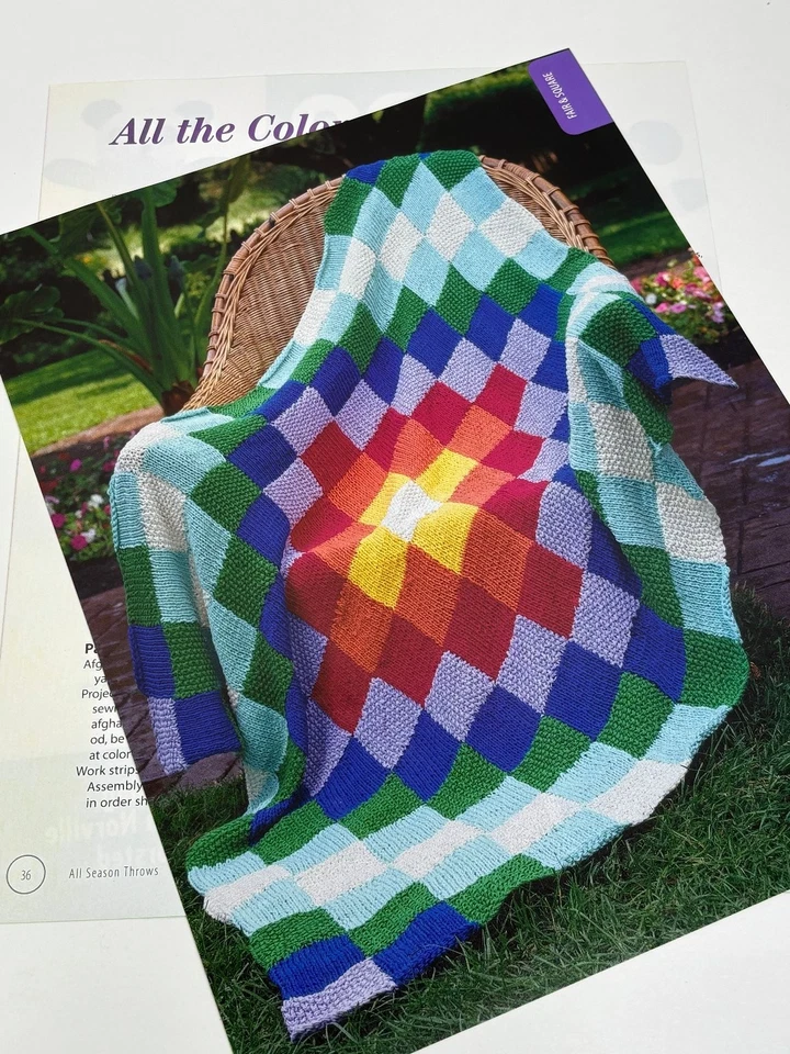 All the Colors of the World Throw Knitting Pattern Magazine Pages - Image 3 of 3