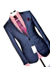 MENS BRAND NEW: HUGO BOSS GREY MADE-GERMANY TAILOR THE SUIT 38REG W32 L29