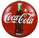 Vtg 1950s 24” Coca Cola SSP Porcelain Button Advertising Coke Soda Pop Sign Ex+
