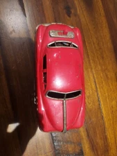 Vintage Rare MARUSAN Red Hudson Tin Toy Car Japan Battery Operated Non Working 