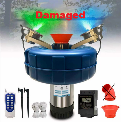 RGB LED Pond Fountain Aerator 750W  Light Show, 1HP 15000 GPH - DAMAGED