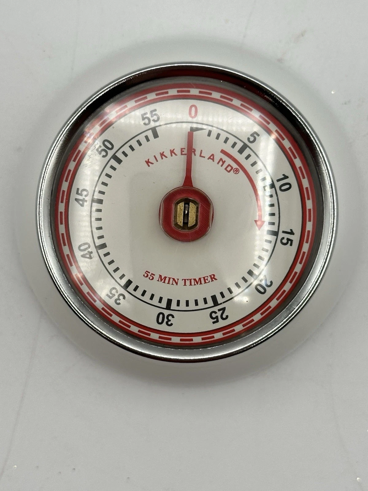 Dulton 00189 White Magnetic Kitchen 55 Minute Timer Vintage Style Anthropologie