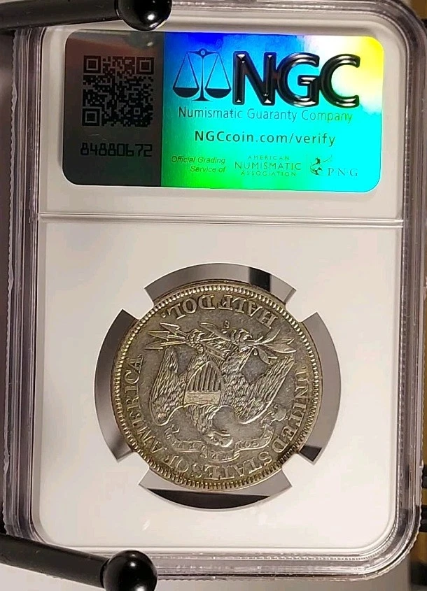 1871 S Seated Liberty Half Dollar 50C NGC XF-45 - Image 4 of 4
