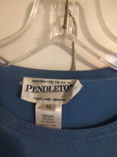 Gonna Pendleton St XL blu manica corta maglione seta 16W gonna foderata nera floreale - Foto 2 di 11