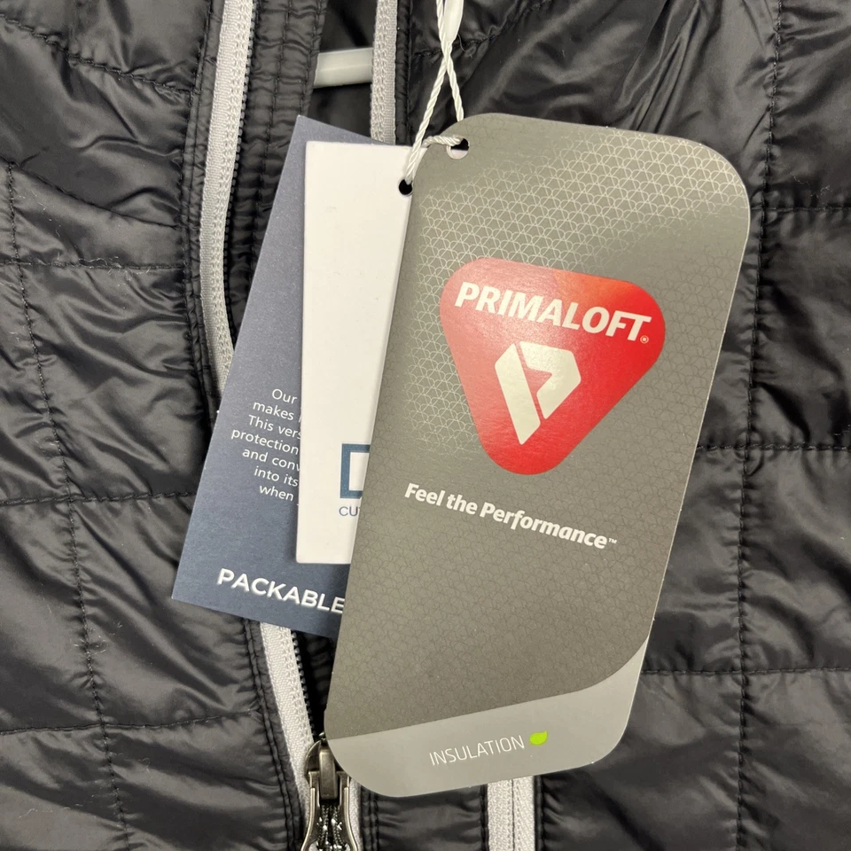 Chaleco acolchado Cutter & Buck Primaloft para hombre 2XL negro embalable Rainier Puffer Foto 2 de 4