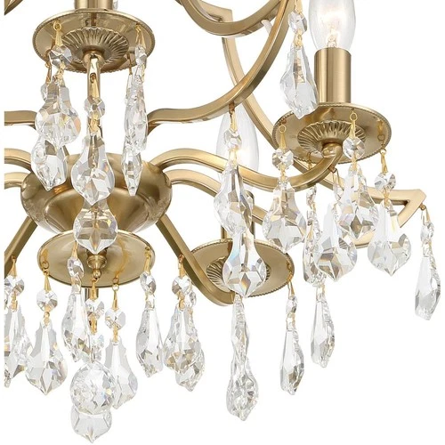 Crystorama 5930-VG-CL-MWP Cedar Semi-Flush Mount Vibrant Gold - Picture 5 of 8