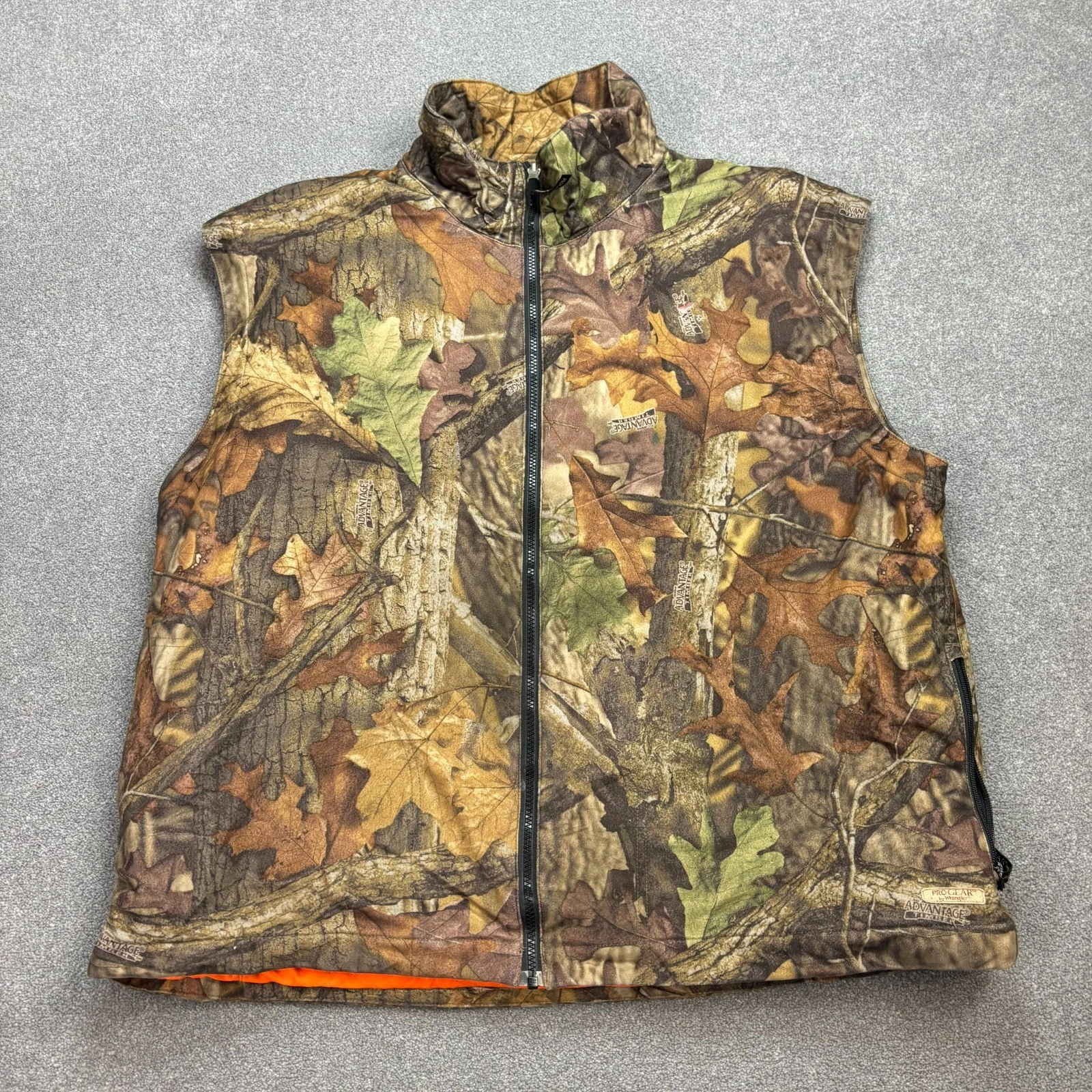RealTree Jacket Adult 2XL XXL Brown Work Wear Camo Hunting Vest Lined Men*