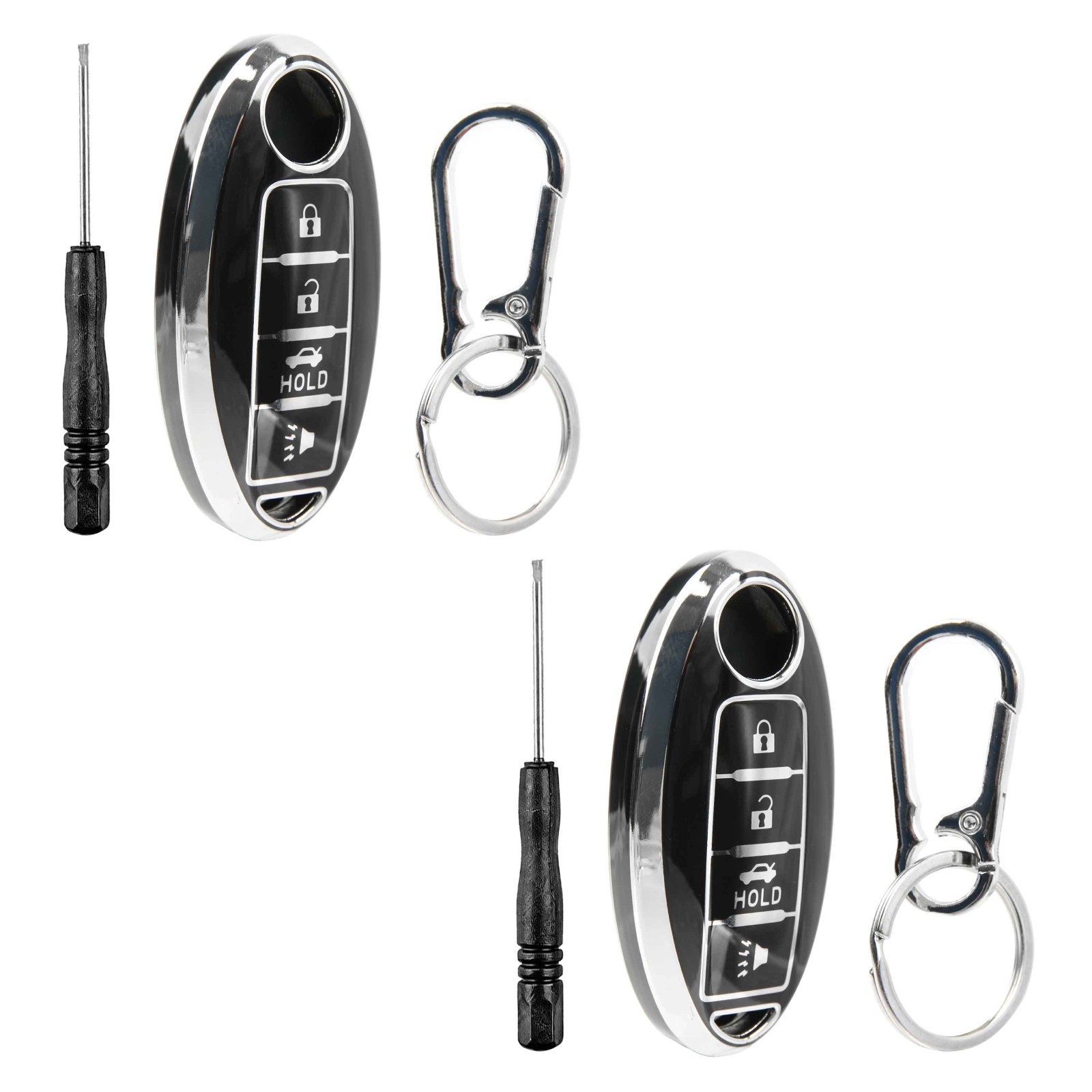 2 Remote Key Fob Shell Case Polymer Cover for 2008 2009 2010 2011 2012 Infiniti