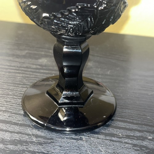 Madonna Inn Goblet Fenton L.G. Wright Wild Rose Ruby Amethyst 6.5" - Picture 11 of 13