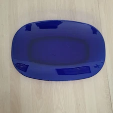 Bormioli Rocco Duralex Cobalt Blue Rectangular Platter, Made in France