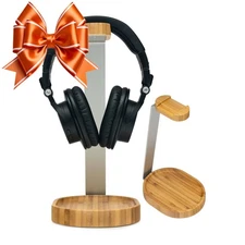 Knox Gear Wooden Headphone Stand (Bamboo Brown)