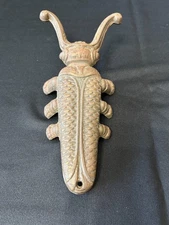 Vintage Cast Iron Boot Jack Puller-Bug Beetle Scarab 
