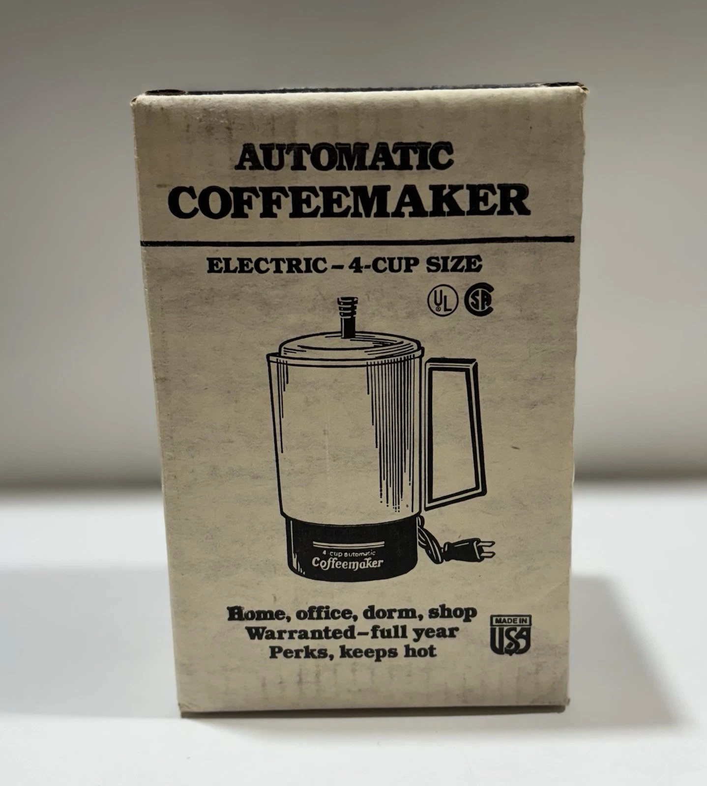 Empire Vintage Electric Coffeemaker 4-Cup | 1980s Percolator | Sealed USA