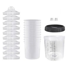 Disposable Spray Paint Mixing Cups Liners and Lid System 20 Ounce (600ml) for...