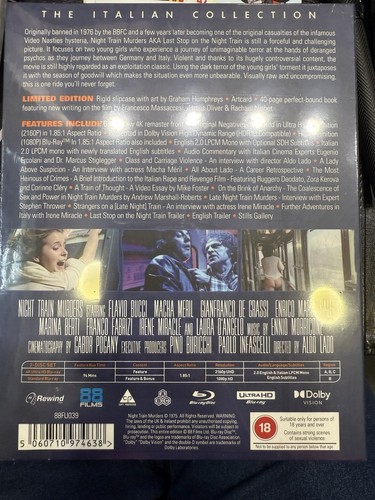 The Night Train Murders 4K Ultra HD Blu ray Set Special Edition In Stock Now - Picture 2 of 2
