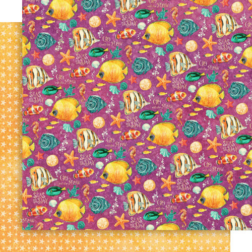 GRAPHIC 45 "SEAS THE DAY" 8X8 PAPER PACK OCEAN MARINE LIFE SCRAPJACK'S PLACE - Picture 7 of 13