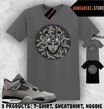 Shirt Match AJ 4 Cave Stone 2025 Sneaker Matching Tee Sneakerhead Medusa T-Shirt