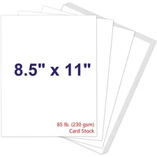 200P White Cardstock 8.5 x 11, 230gsm Cover Cardstock Paper, 85 Lb Heavy Card...