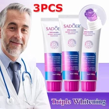 3Pcs Purple Whitening Toothpaste - Teeth Whitening Deep Stain Remover Toothpaste