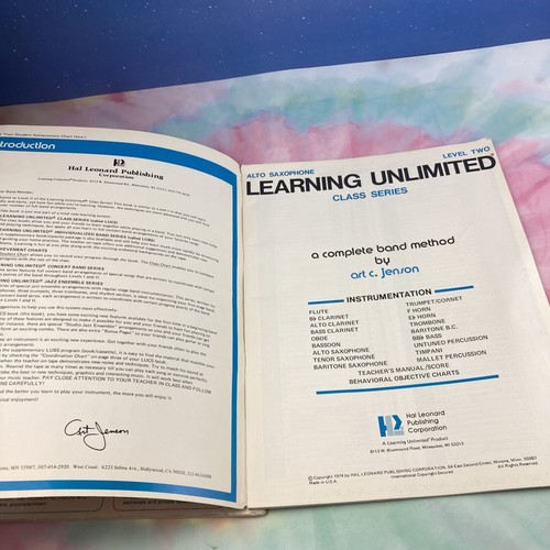 HAL LEONARD~Learning Unlimited: Class Series~Level 1 & 2~Alto Saxophone~1973 - Picture 11 of 14