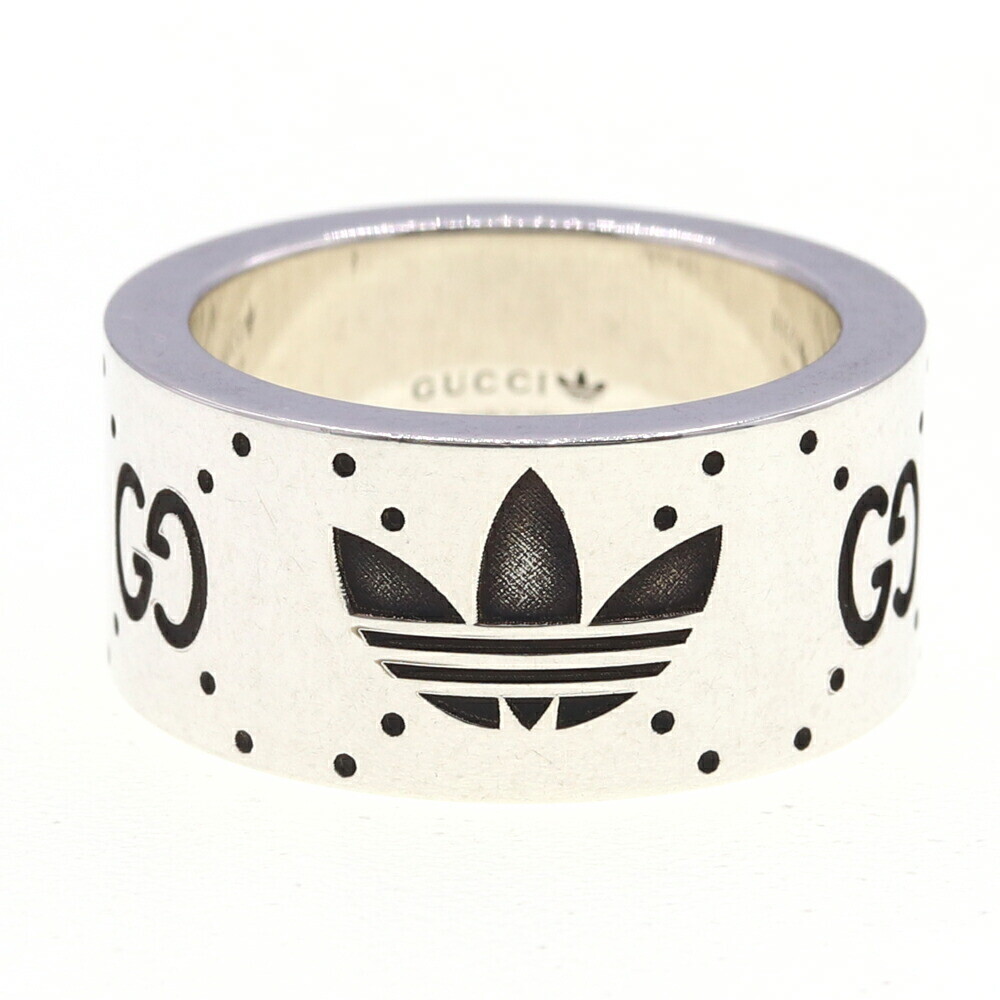 adidas GUCCI シルバーリング GUCCI - 新品 GUCCI×adidas グッチ×アディダス シルバーワイド
