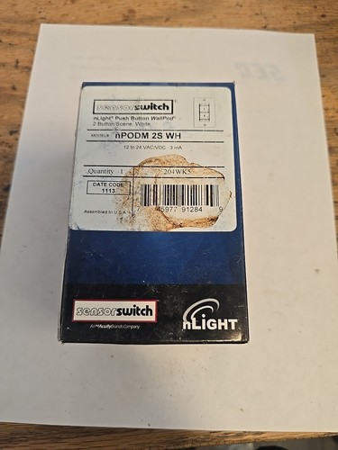 ACUITY SENSOR SWITCH NPODM 2S WH NLIGHT WALLPOD PUSH BUTTON SCENE CONTROL WHITE - Picture 1 of 3