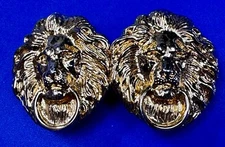 Door Knocker Lion Head's Interlocking Belt Buckle by Douglas Paquette