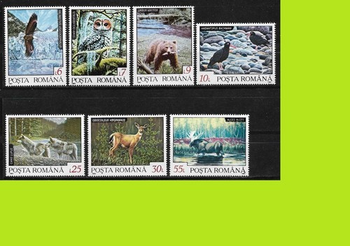Romania 1992 Nordic Animals - Bear - Birds - Complet Series 7 Stamps - MNH