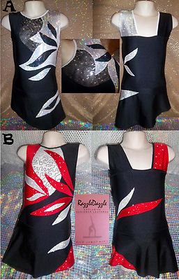 Rhythmische Gymnastik Turnanzug Acro Eislauf Kleid wirbelnd Stepptanz Kostüm UK