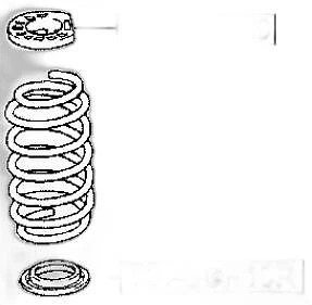 Aislador de resorte helicoidal trasero inferior Toyota Scion xA xB 2 piezas 48258-52010 Foto 2 de 2