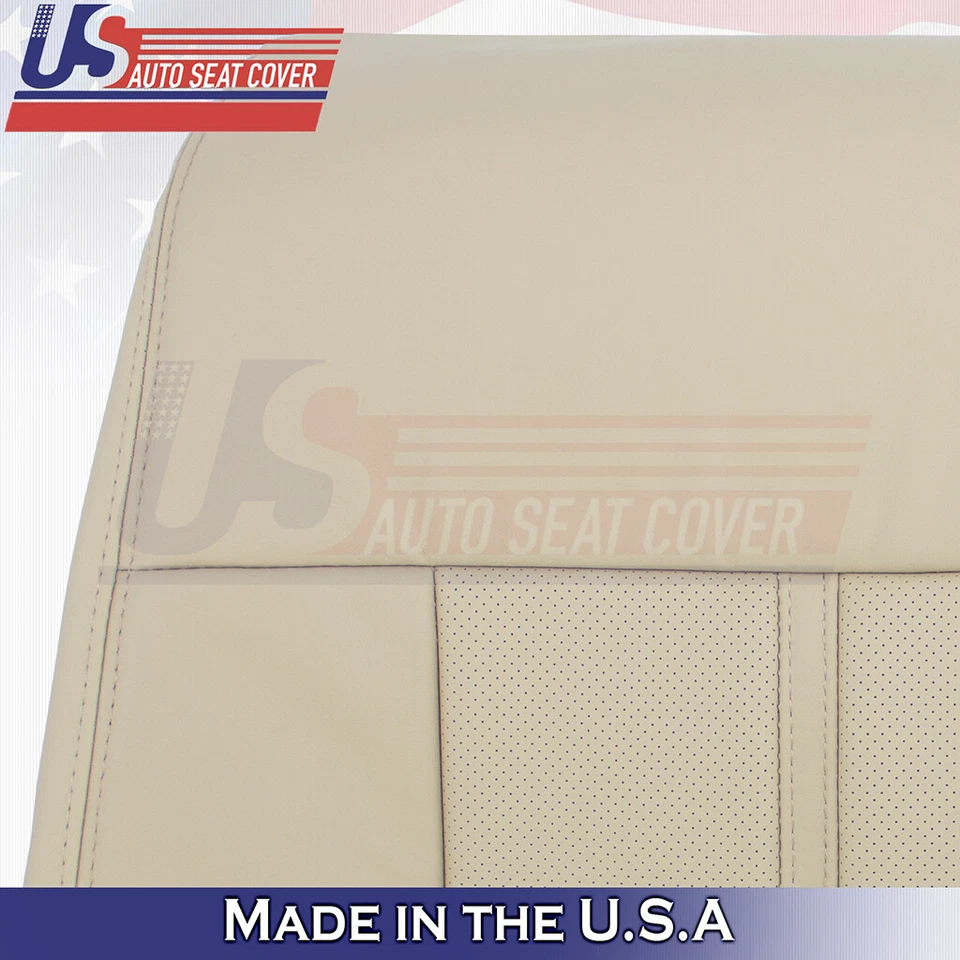 Кожаные сменные чехлы на сиденья со стороны водителя для Lincoln Navigator 2015–2017 годов выпуска желтовато-коричневые - Изображение 4 из 4