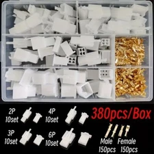 380×Motorcycle Electrical Connectors 2.8mm 2 3 4 6 Pin Wire Terminal Male Female