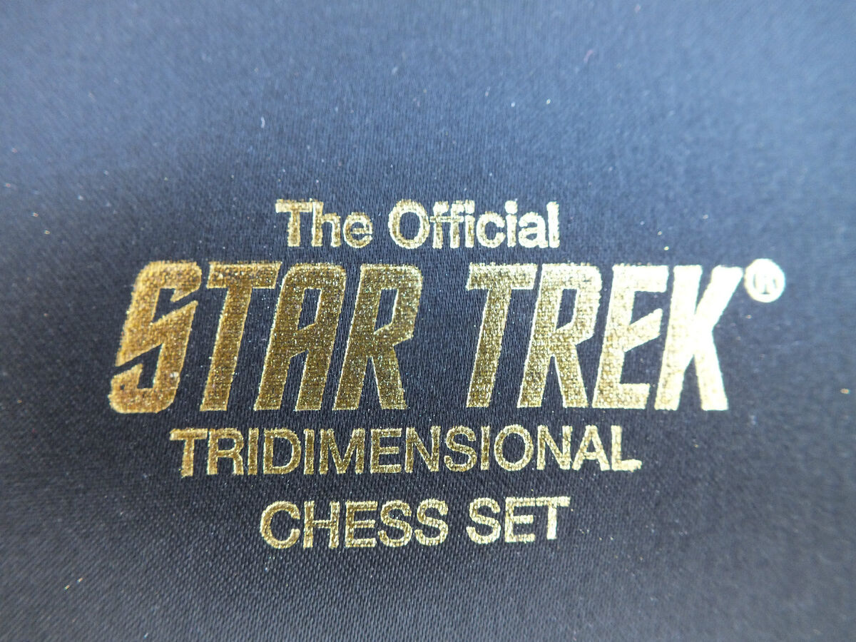 The Official Star Trek® Tridimensional Chess Set, TM ® & ©1994 Paramount  Pictures The Franklin Mint Cast pieces with sterling s…