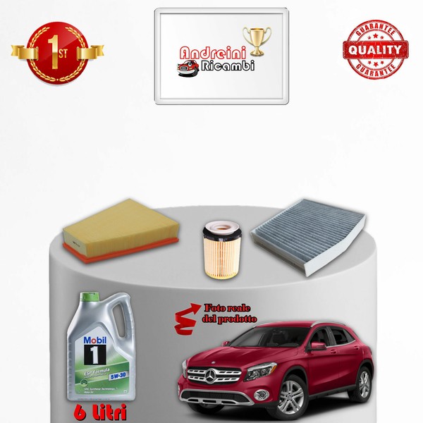 Kit Wartung 3 Filter Und ÖL Mercedes Klasse Gla 180 90KW 122CV Ab 2015-image