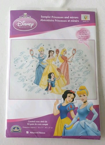 DMC Disney Princess Sampler Princesses and Mirrors 14 Count Cross Stitch Kit