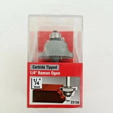 Vermont American 23150 Carbide Tipped 1/4" Roman Ogee Double Flute Router Bit