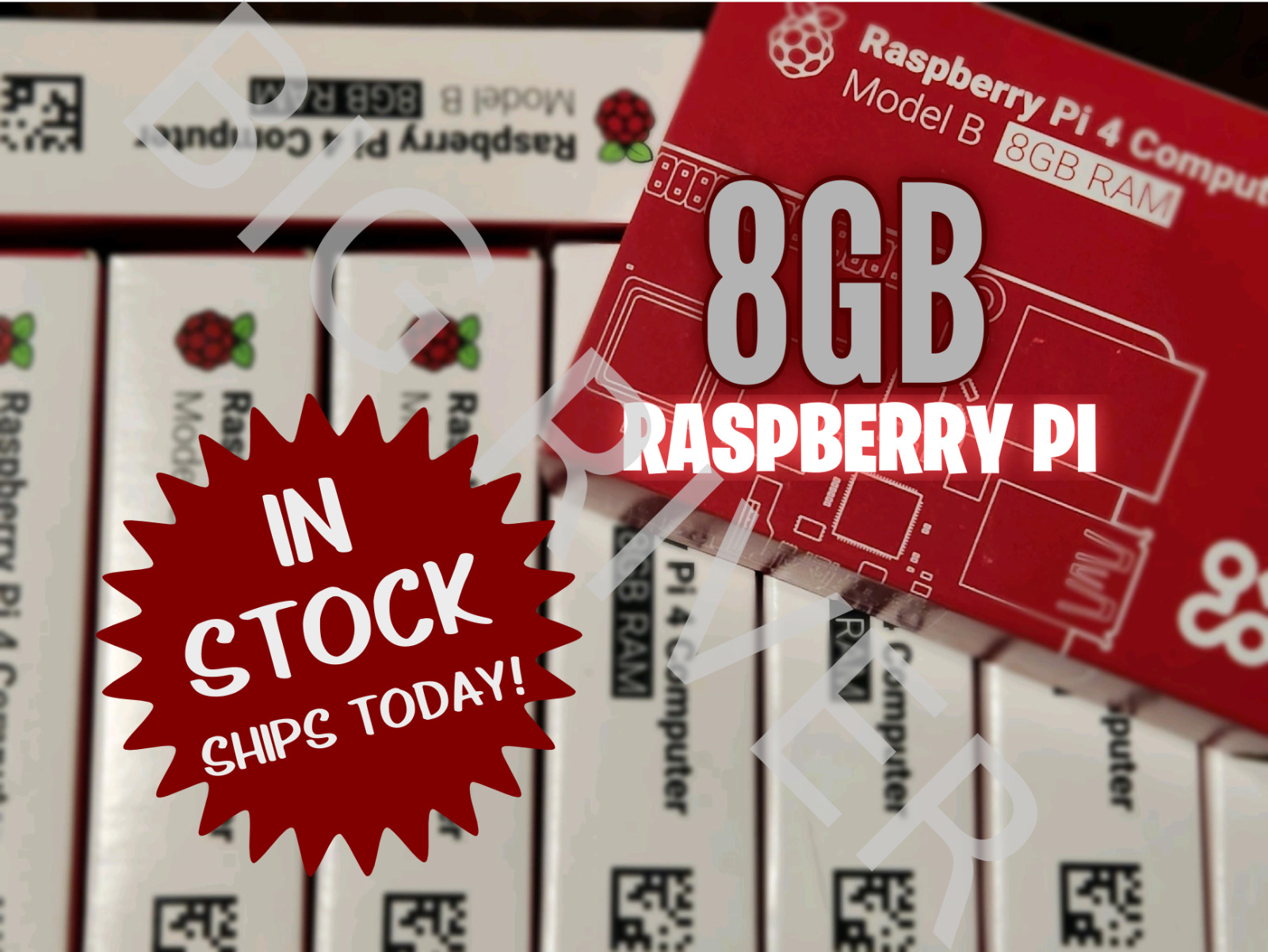 Raspberry Pi 4 Model B 8GB RAM Quad core 64-bit 1.5GHz - SHIP TODAY!. Available Now for 195.00