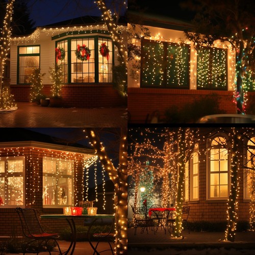 100/200 LED Solar String Lights Outdoor Fairy Lighting Xmas Party Tree Decorate - Picture 30 of 48