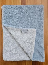 Amari Baby Blue Fleece Sherpa Thick Plush Baby Kids Security Lovey Blanket 
