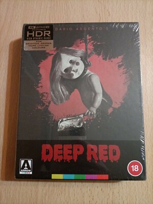 Deep Red Dario Silver 4k HDR 3 Disc Limited Edition Blu Ray! Neu Versiegelt!!