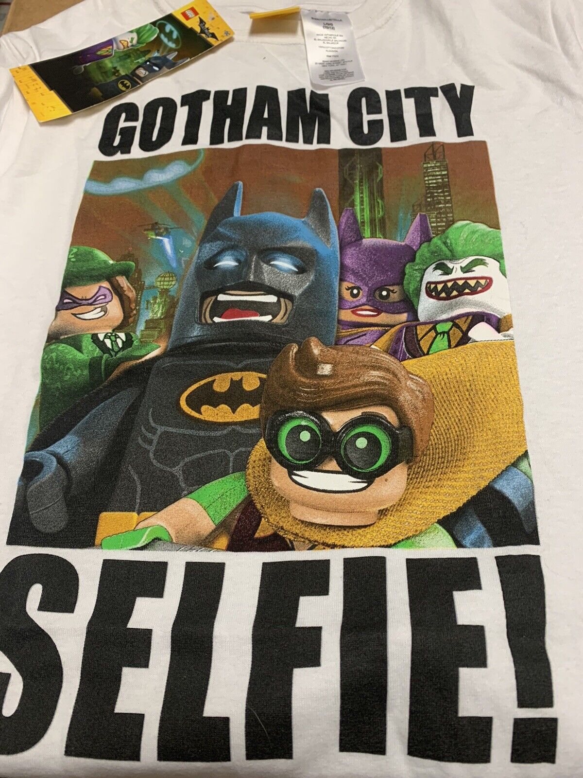 Lego Batman Movie Gotham Selfie T Shirt White Child | eBay