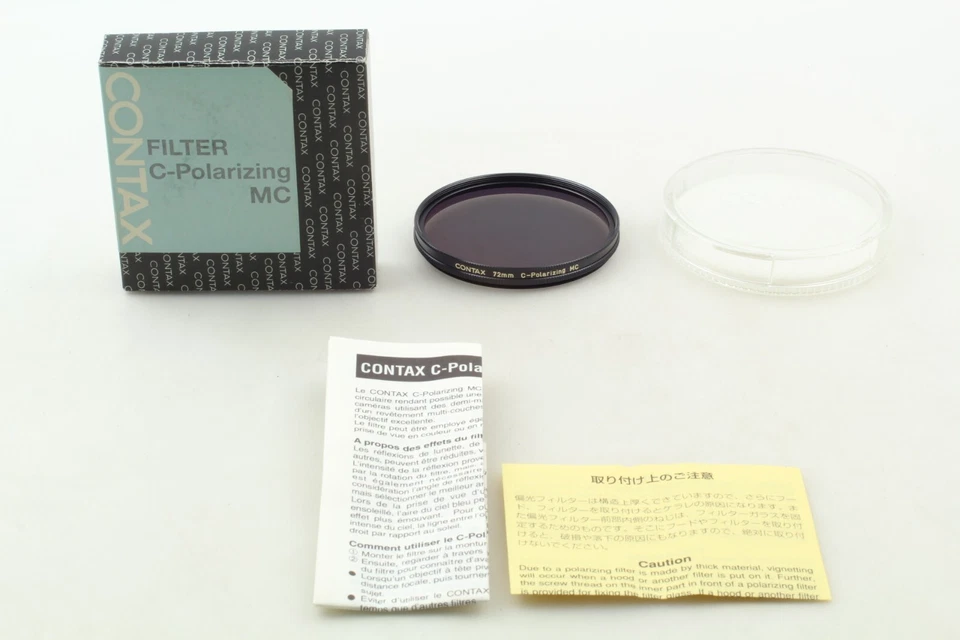 [UNUSED in Box w/ Case] Contax 72mm C-Polarizing C-PL MC Lens Filter from JAPAN - Image 2 of 4