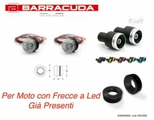 Barracuda Balance Counterweights B-LUX + LED Optical Arrows for Kawasaki Motorcycle
