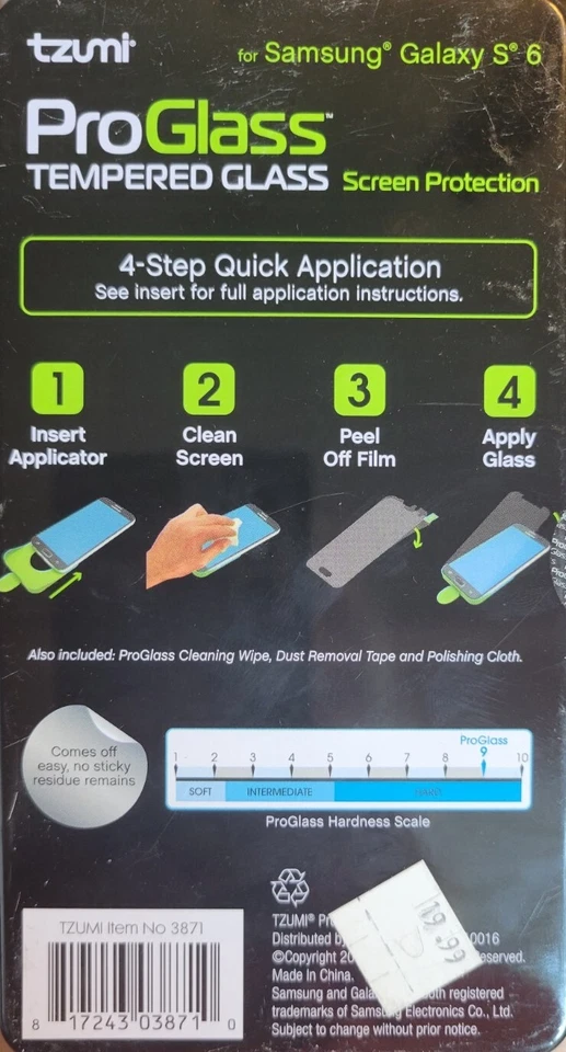 ¡¡Nuevo!! Protector de pantalla Tzumi ProGlass para Samsung Galaxy S6!! Foto 4 de 4